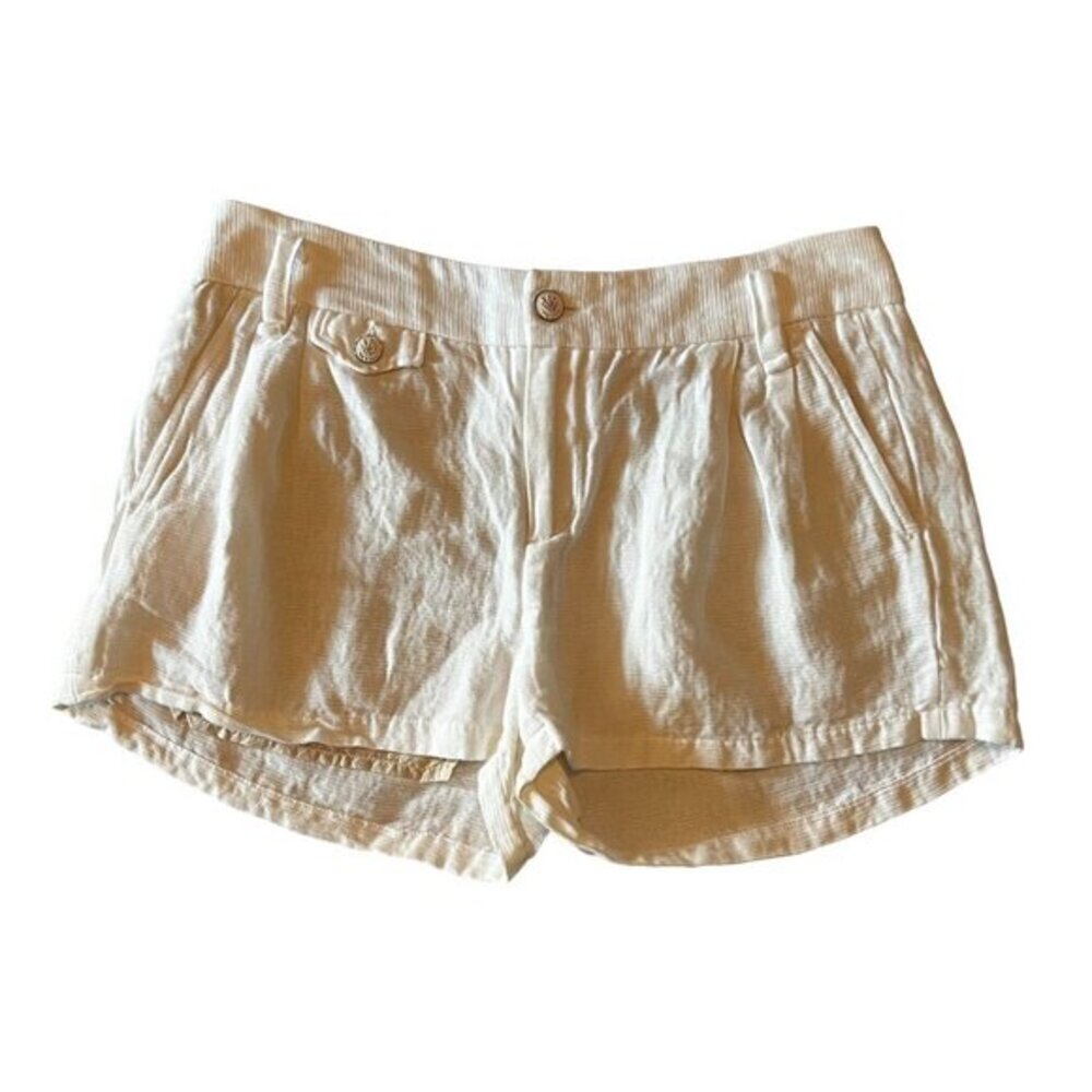 Rag and Bone White Linen Lined Shorts Size 8-10